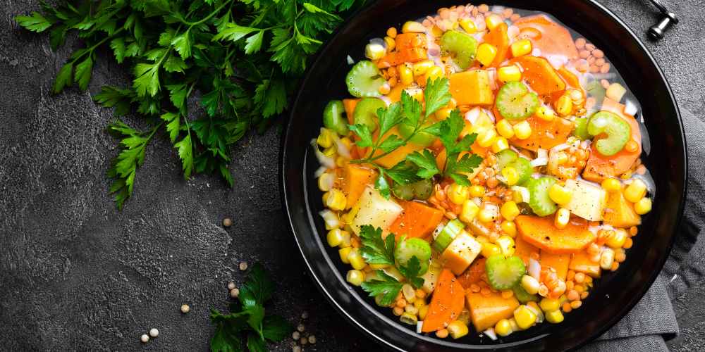 Protein packed vegetable soup